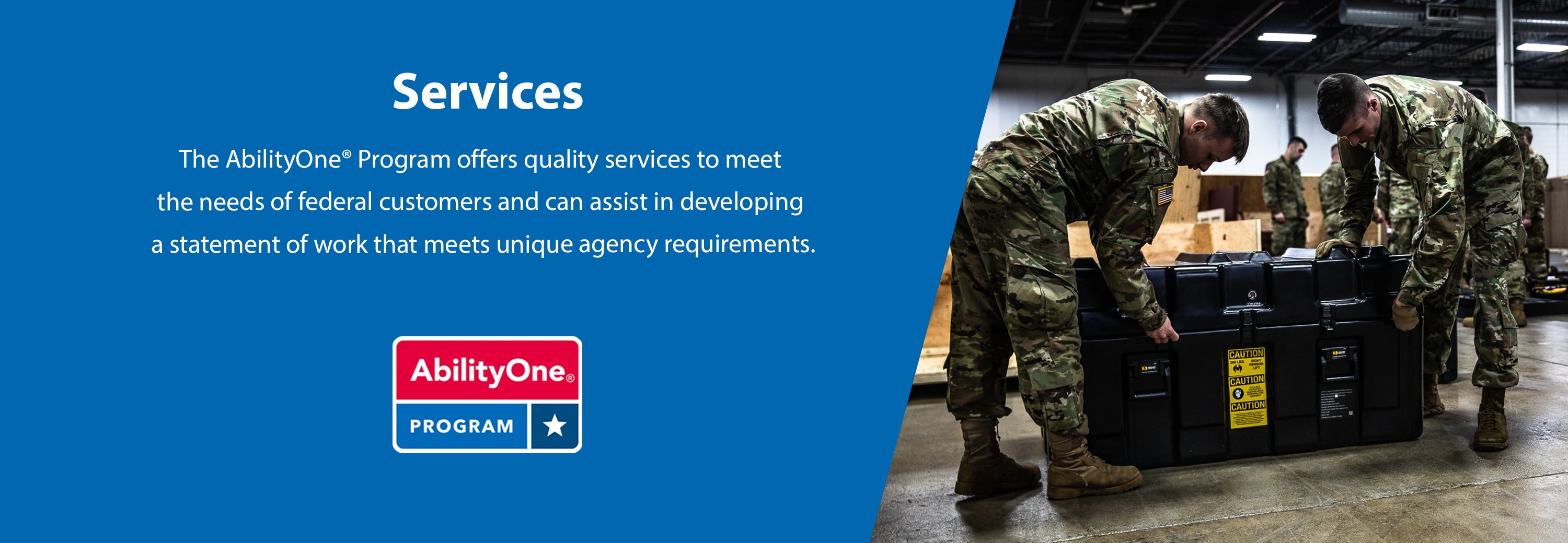 Services - The AbilityOne Program offers quality services to meet the needs of federal